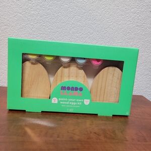 Mondo Llama Paint-Your-Own Wood Eggs Kit Nwt
